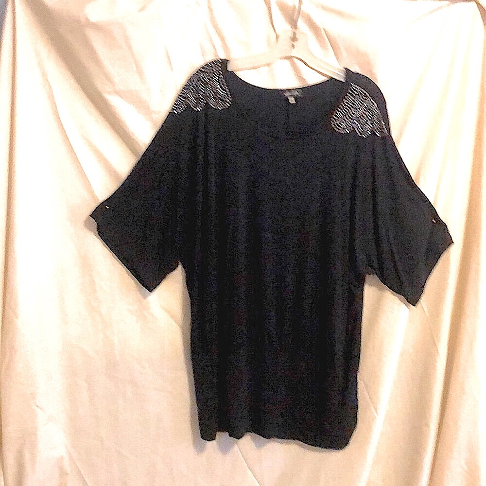 Spense 3/4 full sleeve black tee size xl